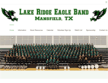 Tablet Screenshot of lakeridgeband.com